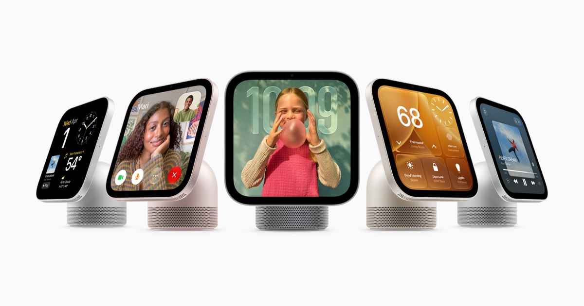 Apple HomeView devices in Apple’s official lineup image.